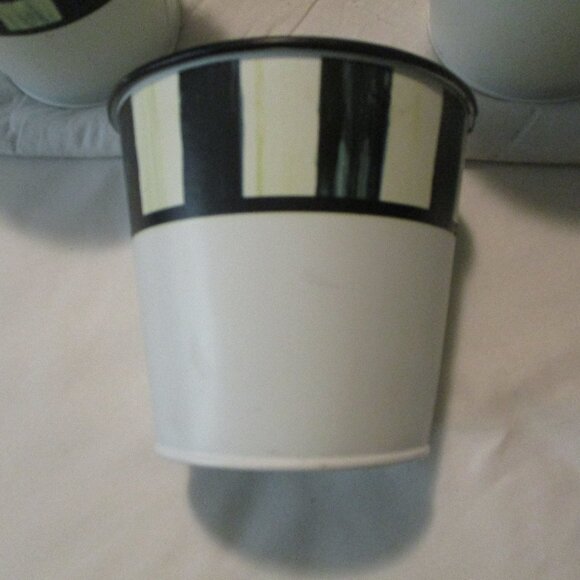 MacKenzie-Childs Set of 3  Courtly Check  Enamel Herb Pots Spectator Galvanized - Picture 2 of 6